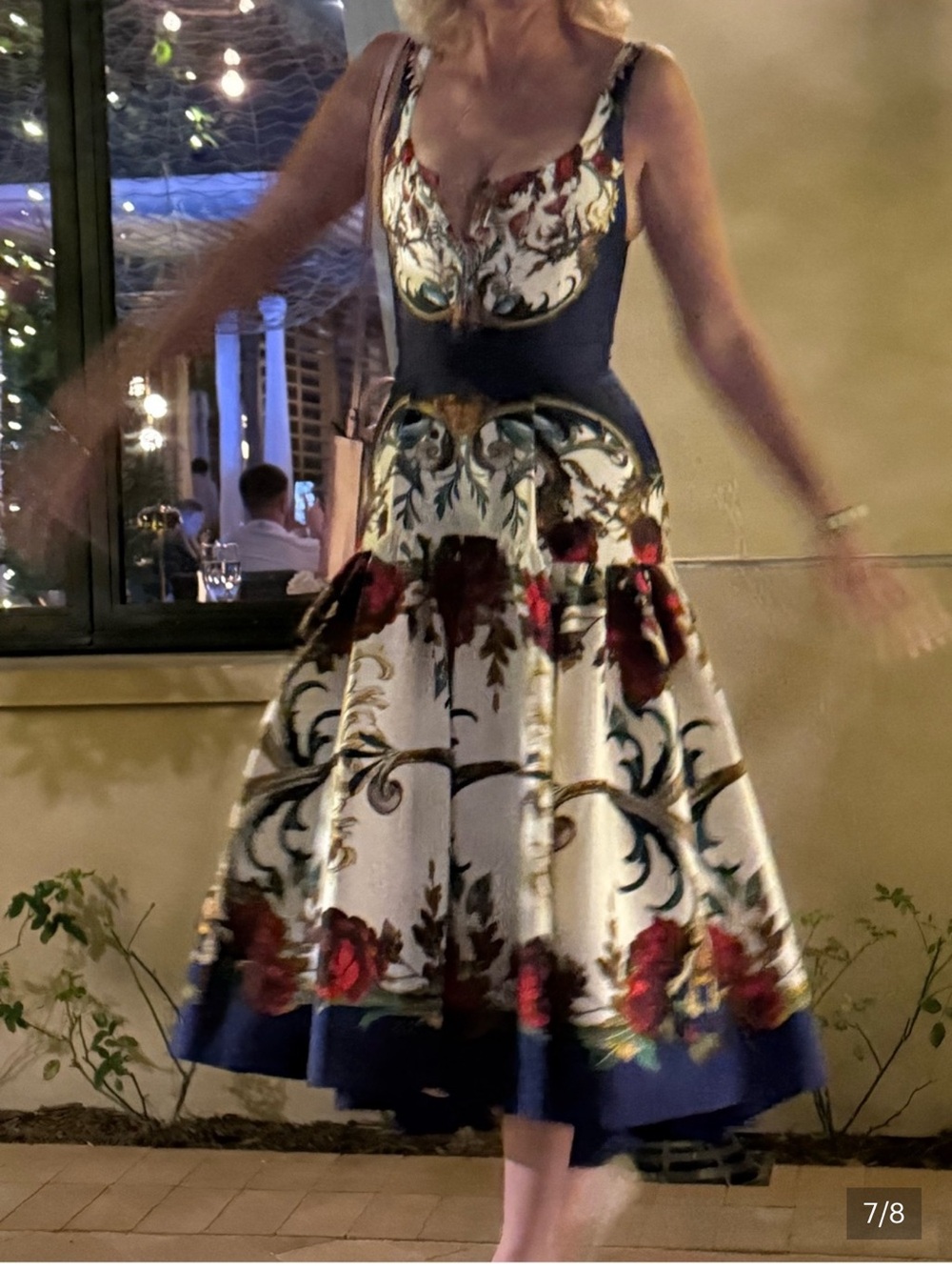 Alice + Olivia Diana Gilded Rose Baroque High-Low Dress 4 New $660 - Picture 9 of 9